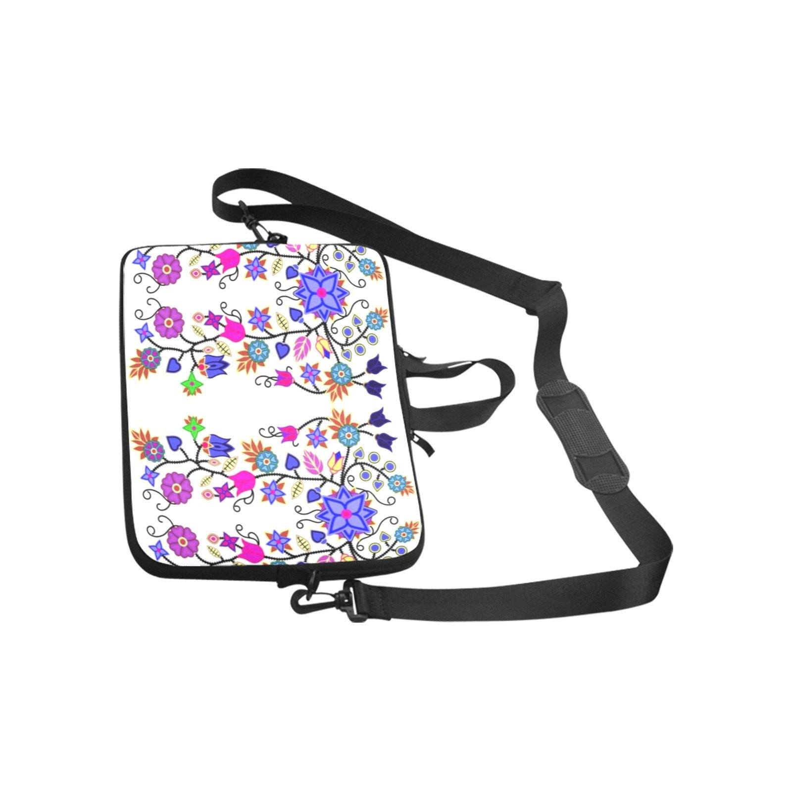 Floral Beadwork Seven Clans White Laptop Handbags 10" bag e-joyer 
