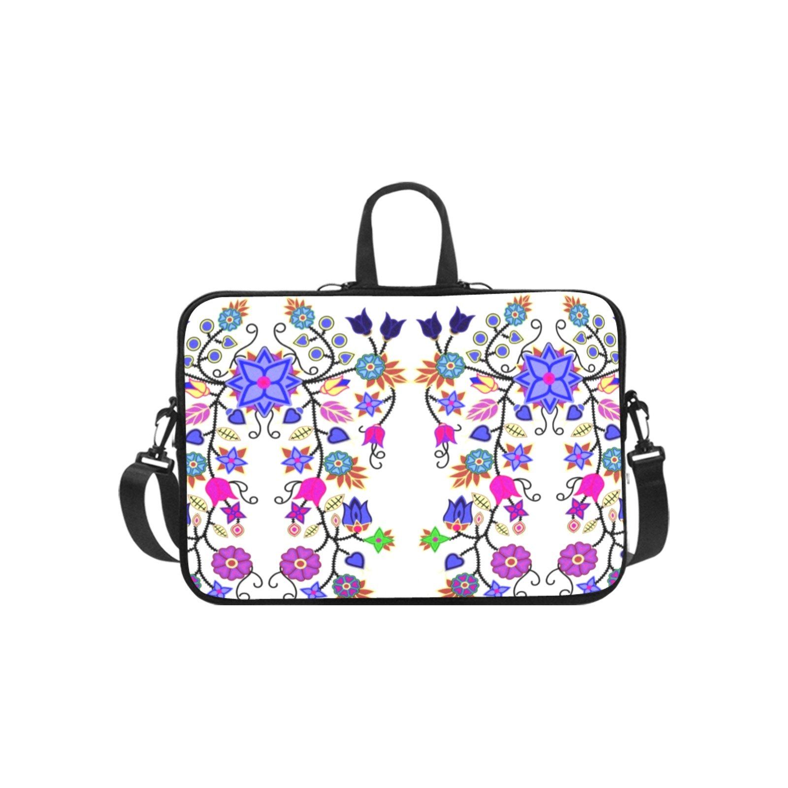 Floral Beadwork Seven Clans White Laptop Handbags 13" Laptop Handbags 13" e-joyer 