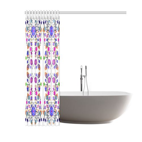 Floral Beadwork Seven Clans White Shower Curtain 60"x72" Shower Curtain 60"x72" e-joyer 