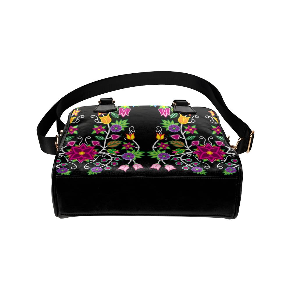 Floral Beadwork Shoulder Handbag (Model 1634) Shoulder Handbags (1634) e-joyer 