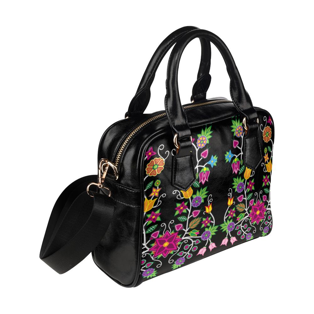 Floral Beadwork Shoulder Handbag (Model 1634) Shoulder Handbags (1634) e-joyer 