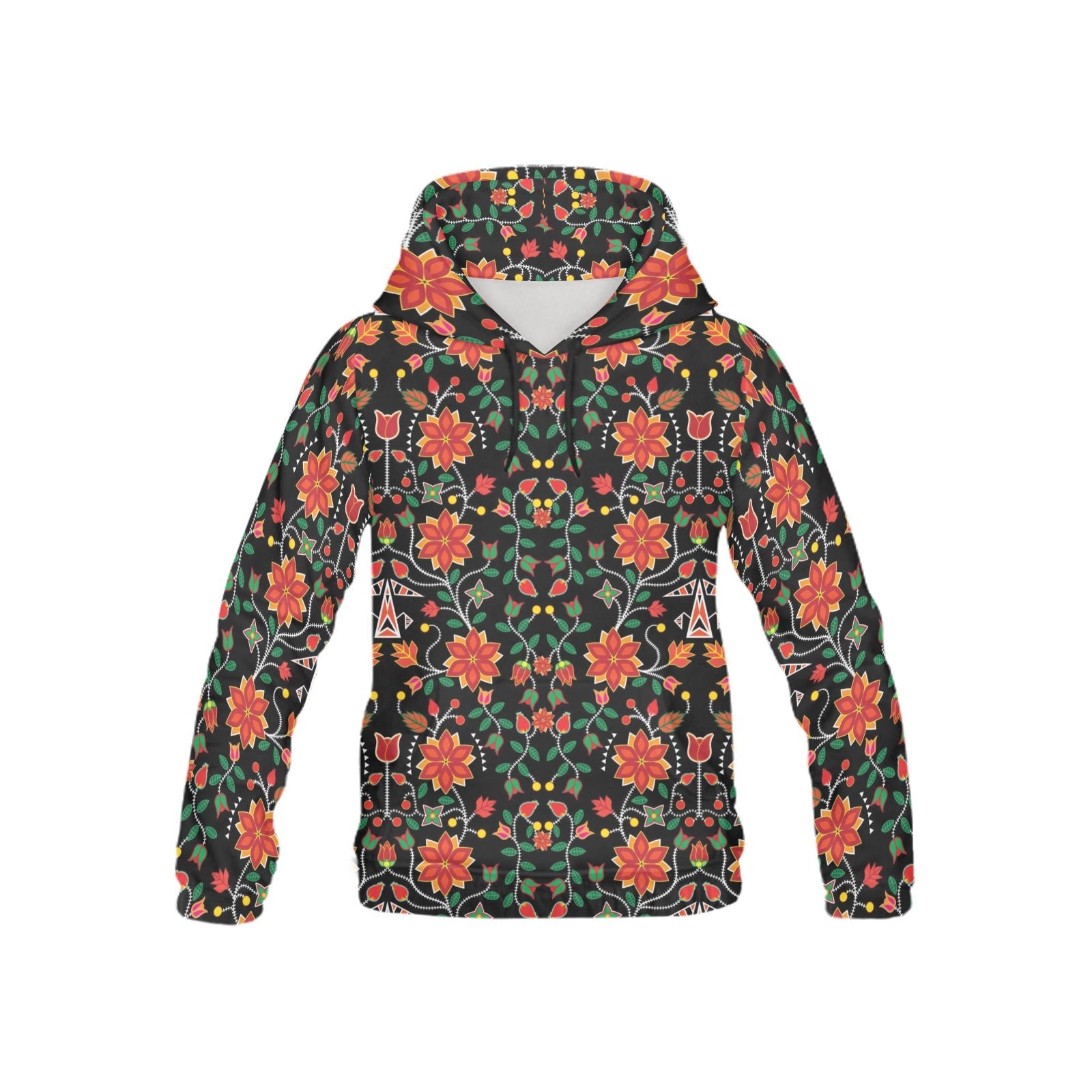 Floral Beadwork Six Bands All Over Print Hoodie for Kid (USA Size) (Model H13) All Over Print Hoodie for Kid (H13) e-joyer 