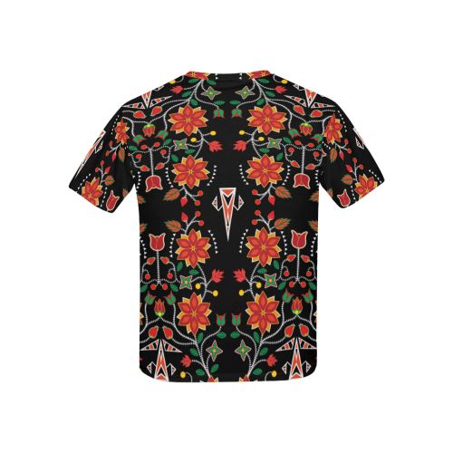 Floral Beadwork Six Bands All Over Print T-shirt for Kid (USA Size) (Model T40) All Over Print T-shirt for Kid (T40) e-joyer 