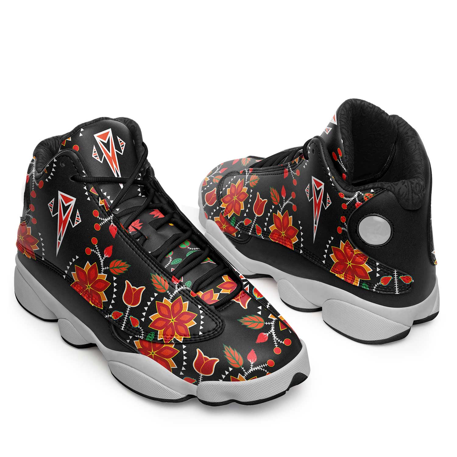 Floral Beadwork Six Bands Athletic Shoes Herman 