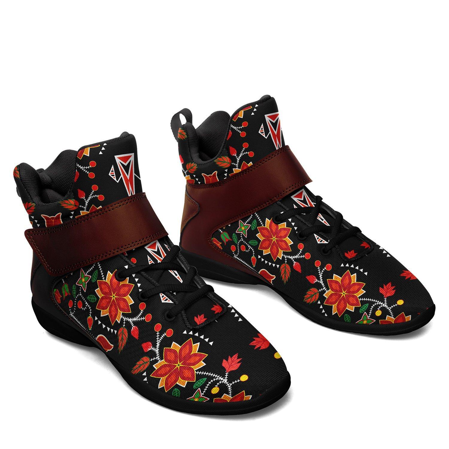 Floral Beadwork Six Bands Ipottaa Basketball / Sport High Top Shoes - Black Sole 49 Dzine 