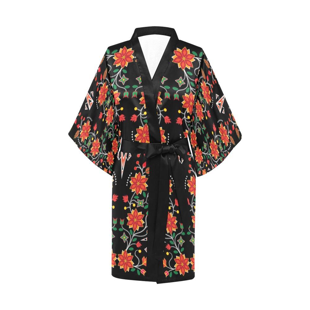 Floral Beadwork Six Bands Kimono Robe Artsadd 