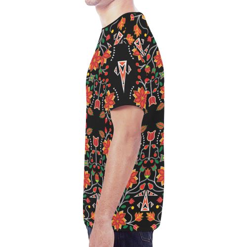 Floral Beadwork Six Bands New All Over Print T-shirt for Men (Model T45) New All Over Print T-shirt for Men (T45) e-joyer 