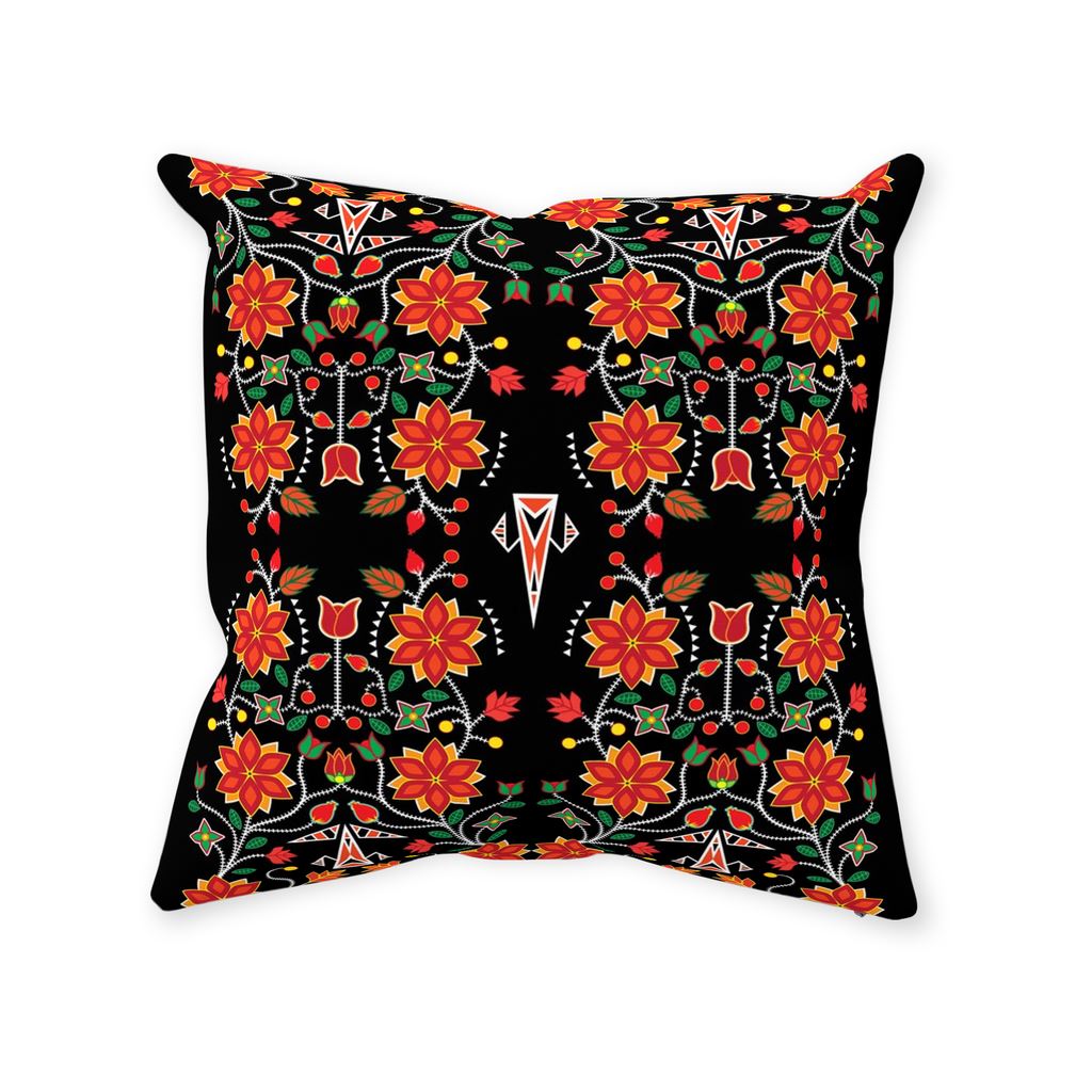 Floral Beadwork Six Bands Throw Pillows 49 Dzine With Zipper Spun Polyester 14x14 inch