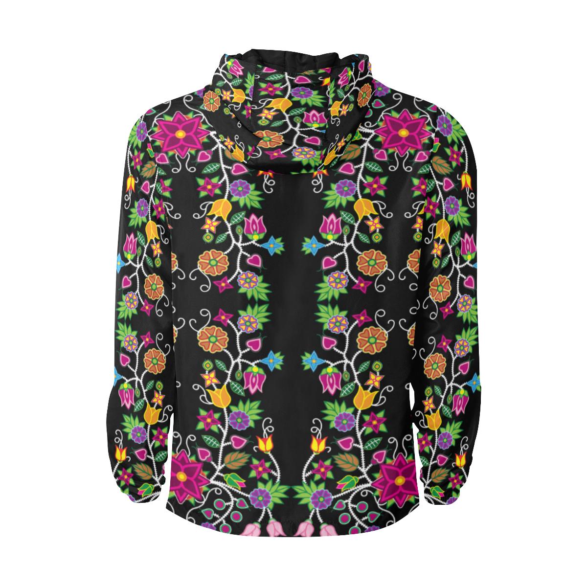 Floral Beadwork Unisex Quilted Coat All Over Print Quilted Windbreaker for Men (H35) e-joyer 