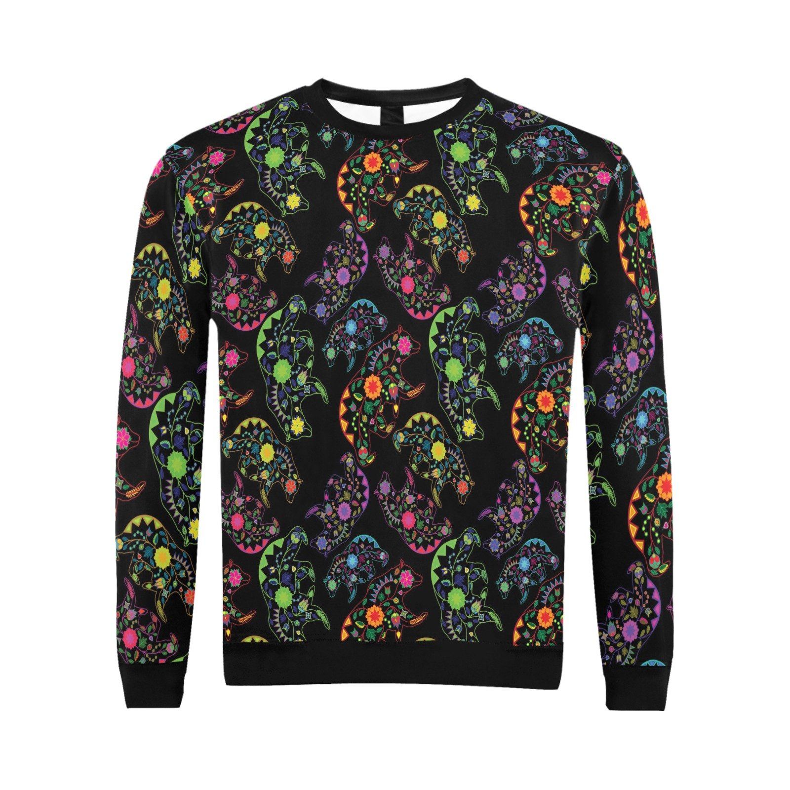 Floral Bear All Over Print Crewneck Sweatshirt for Men (Model H18) shirt e-joyer 