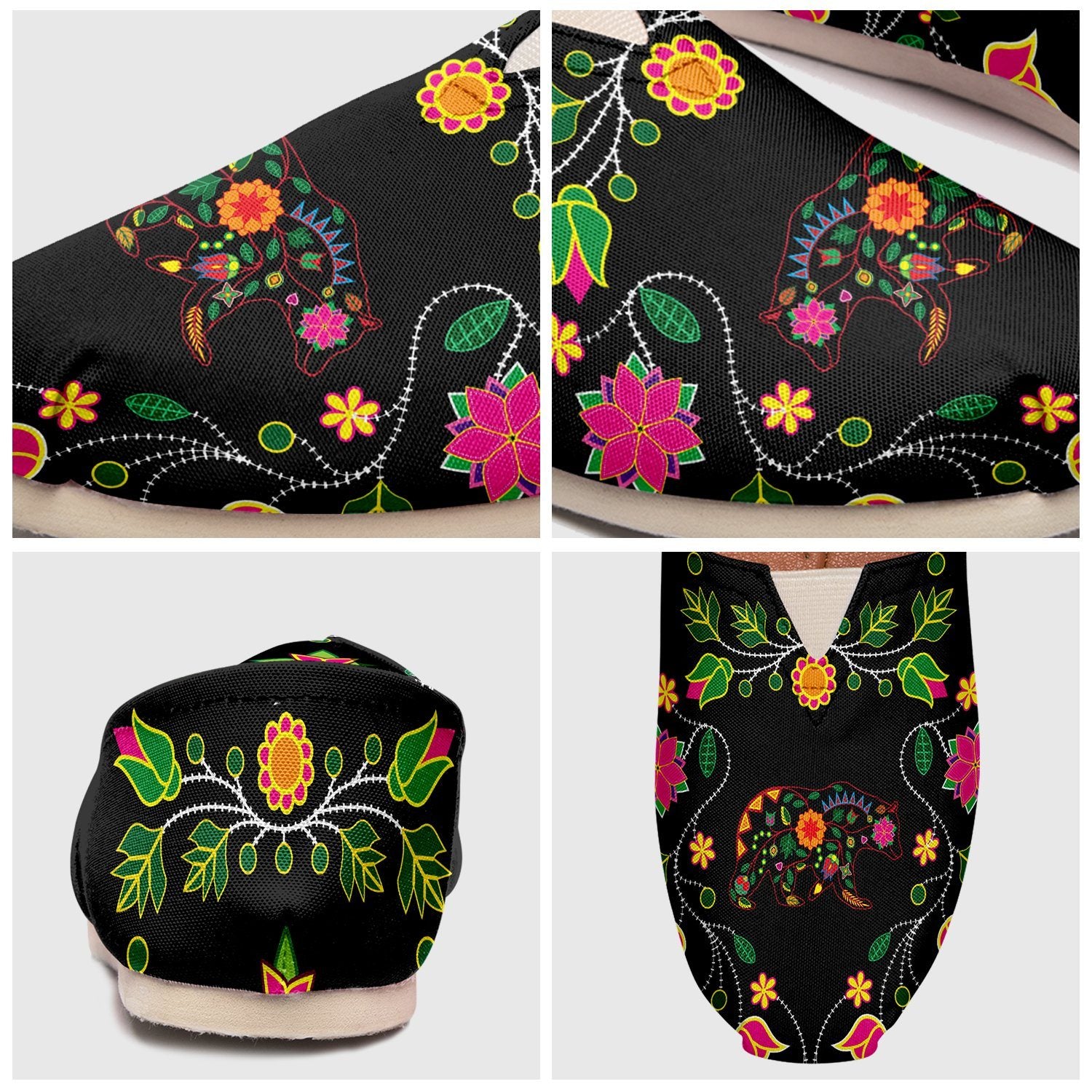 Floral Bear Casual Unisex Slip On Shoe Herman 