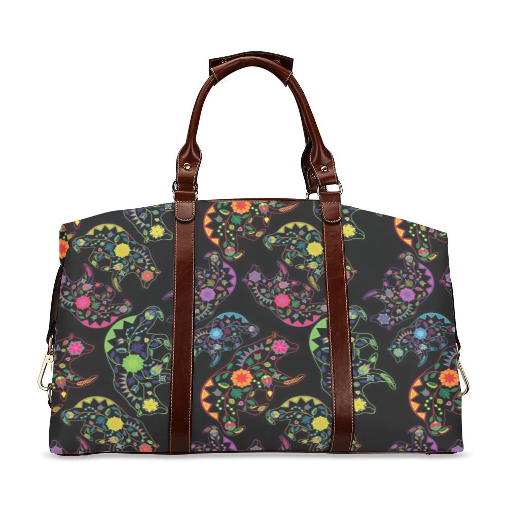 Floral Bear Classic Travel Bag (Model 1643) Remake Classic Travel Bags (1643) e-joyer 