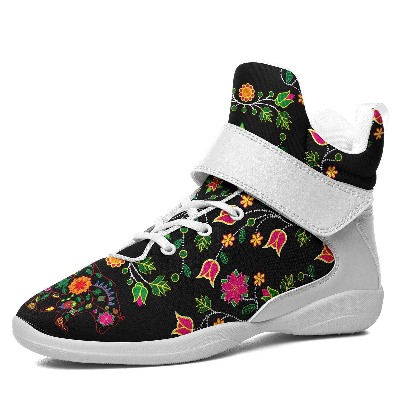 Floral Bear Ipottaa Basketball / Sport High Top Shoes - White Sole 49 Dzine US Men 7 / EUR 40 White Sole with White Strap 