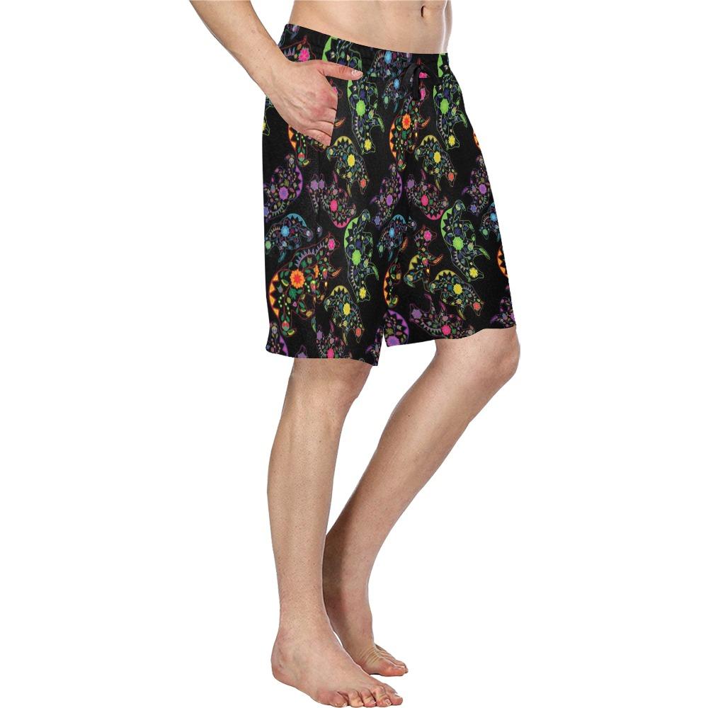 Floral Bear Men's All Over Print Casual Shorts (Model L23) Men's Casual Shorts (L23) e-joyer 