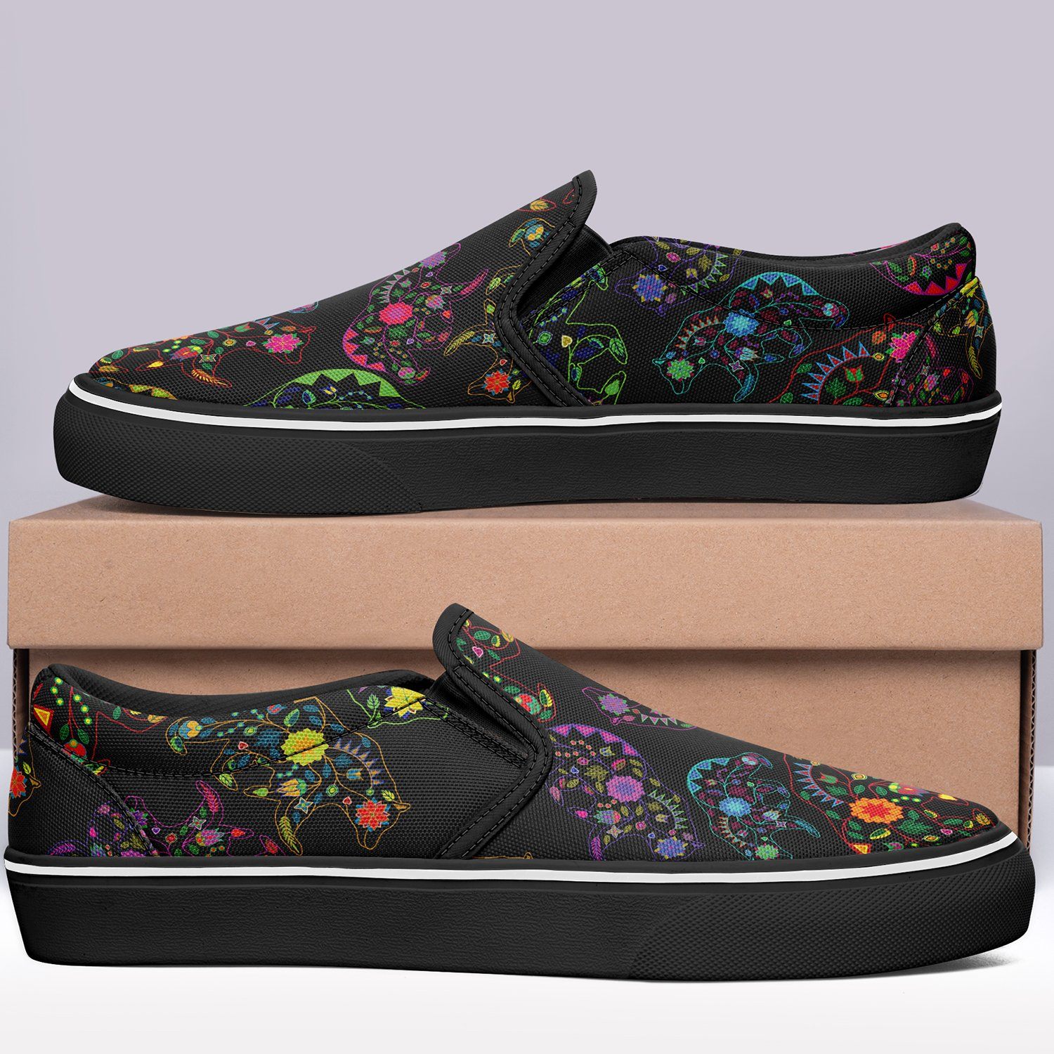 Floral Bear Otoyimm Canvas Slip On Shoes otoyimm Herman 