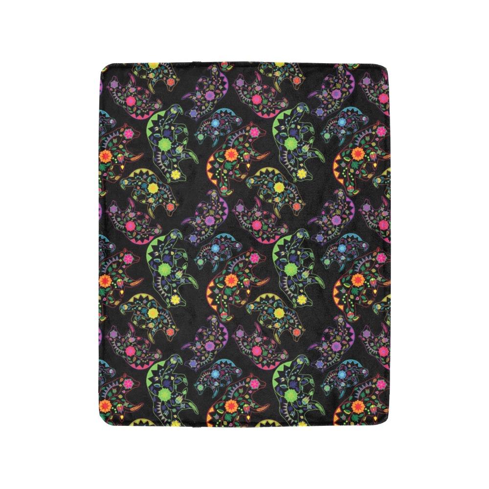 Floral Bear Ultra-Soft Micro Fleece Blanket 40"x50" Ultra-Soft Blanket 40''x50'' e-joyer 