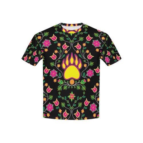 Floral Bearpaw All Over Print T-shirt for Kid (USA Size) (Model T40) All Over Print T-shirt for Kid (T40) e-joyer 