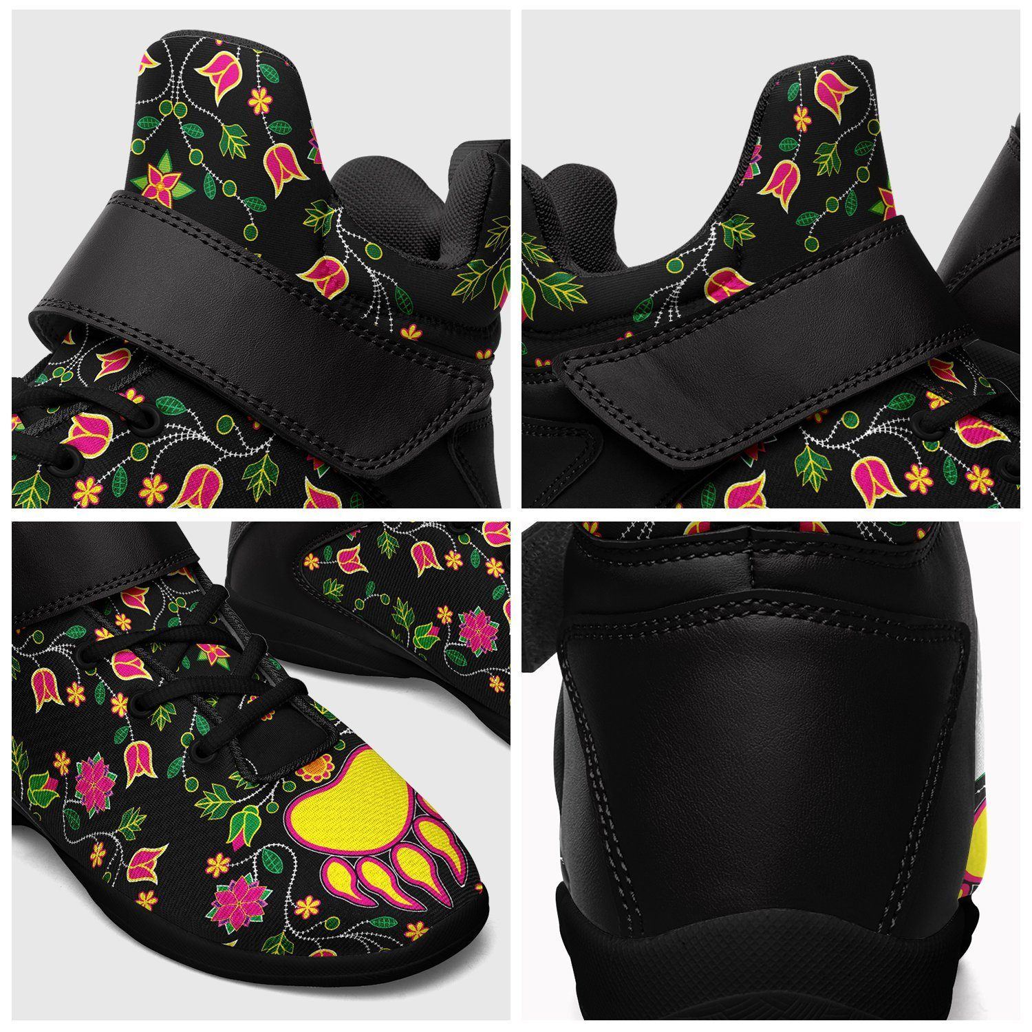 Floral Bearpaw Ipottaa Basketball / Sport High Top Shoes - Black Sole 49 Dzine 