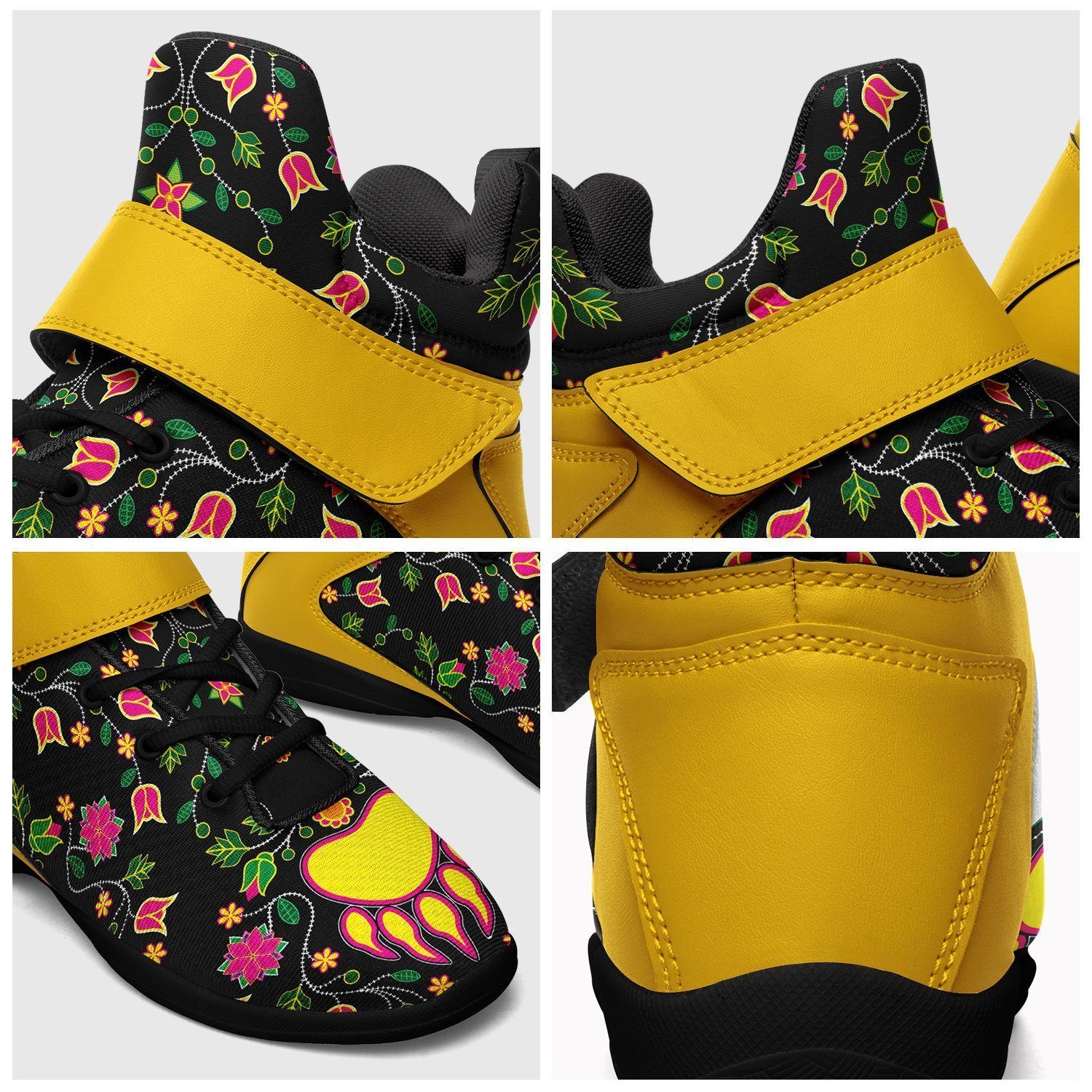 Floral Bearpaw Ipottaa Basketball / Sport High Top Shoes - Black Sole 49 Dzine 