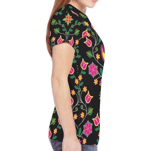 Floral Bearpaw New All Over Print T-shirt for Women (Model T45) New All Over Print T-shirt for Women (T45) e-joyer 