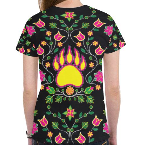 Floral Bearpaw New All Over Print T-shirt for Women (Model T45) New All Over Print T-shirt for Women (T45) e-joyer 