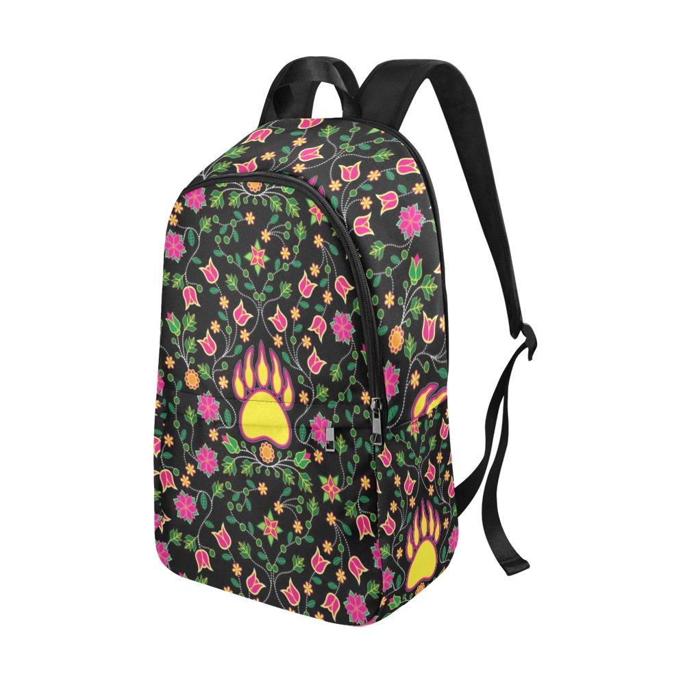 Floral Bearpaw Pink and Yellow Fabric Backpack for Adult (Model 1659) bag e-joyer 