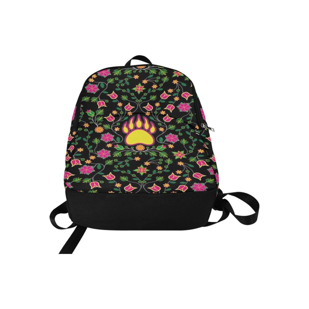 Floral Bearpaw Pink and Yellow Fabric Backpack for Adult (Model 1659) bag e-joyer 