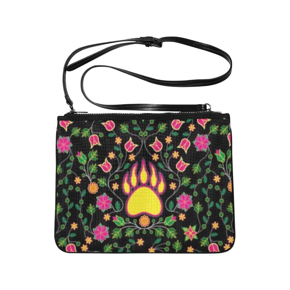 Floral Bearpaw Pink and Yellow Slim Clutch Bag (Model 1668) bag e-joyer 