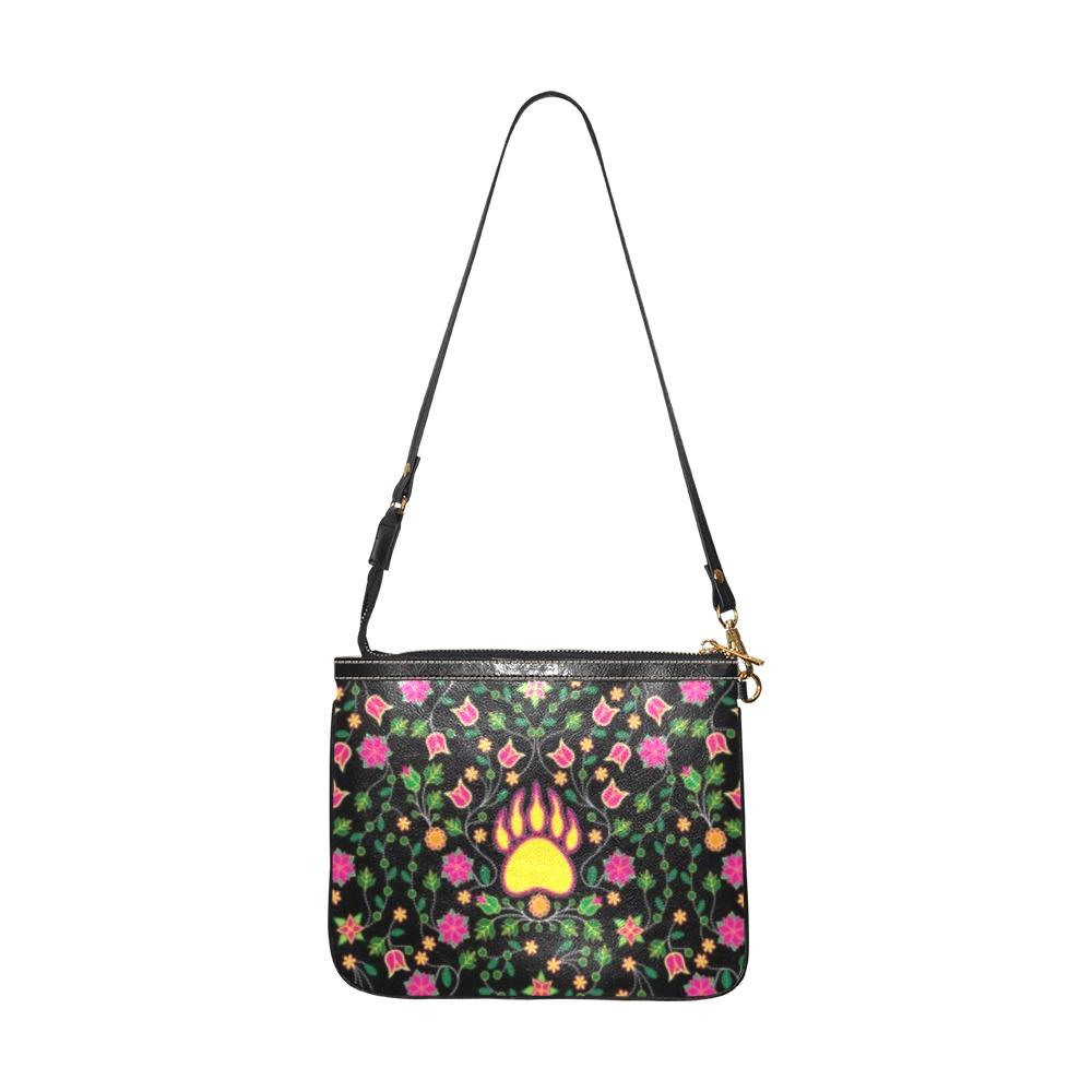 Floral Bearpaw Pink and Yellow Small Shoulder Bag (Model 1710) bag e-joyer 