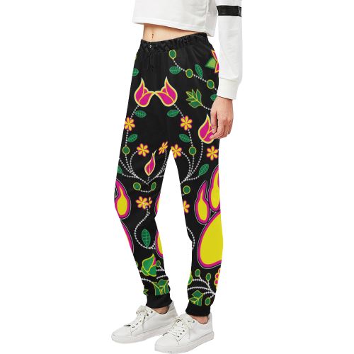 Floral Bearpaw Sunset and Yellow Women's All Over Print Sweatpants (Model L11) Women's All Over Print Sweatpants (L11) e-joyer 