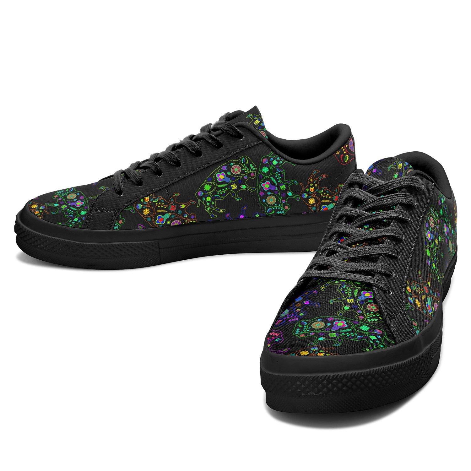 Floral Buffalo Aapisi Low Top Canvas Shoes Black Sole aapisi Herman 