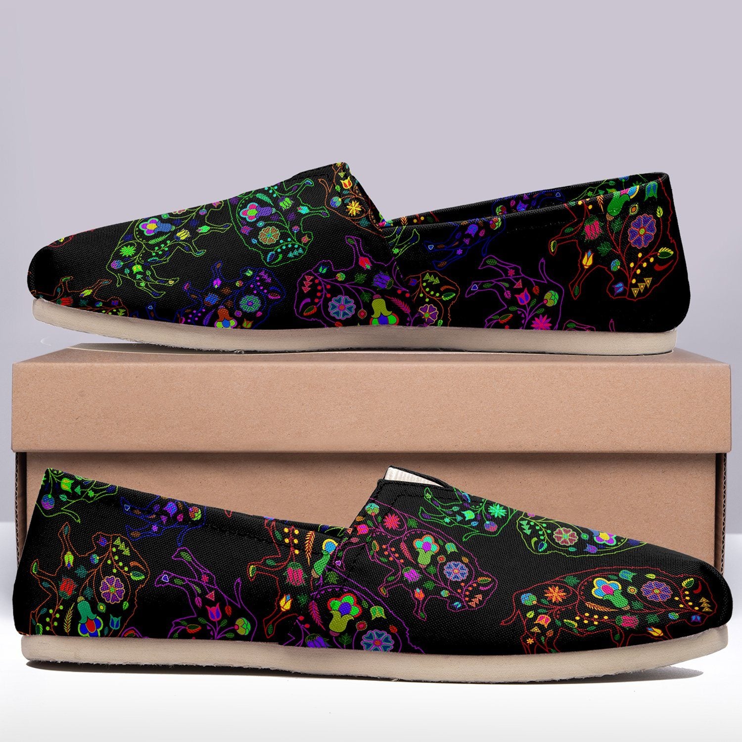 Floral Buffalo Casual Unisex Slip On Shoe Herman 