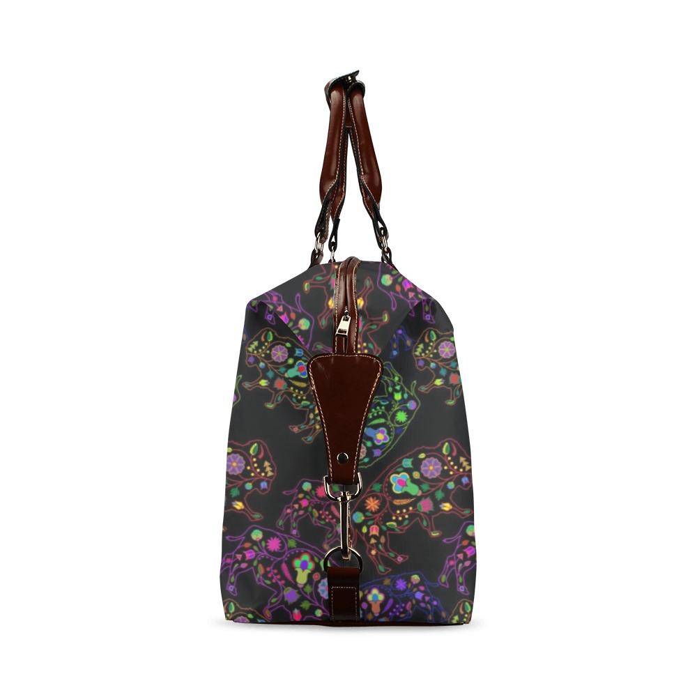 Floral Buffalo Classic Travel Bag (Model 1643) Remake Classic Travel Bags (1643) e-joyer 