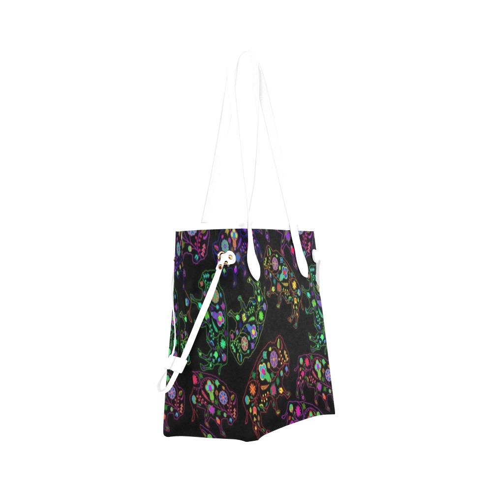 Floral Buffalo Clover Canvas Tote Bag (Model 1661) Clover Canvas Tote Bag (1661) e-joyer 