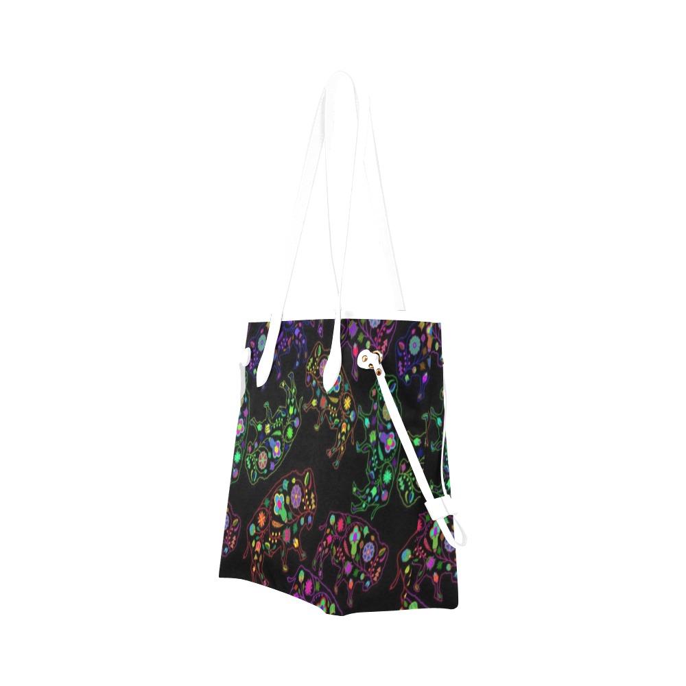 Floral Buffalo Clover Canvas Tote Bag (Model 1661) Clover Canvas Tote Bag (1661) e-joyer 