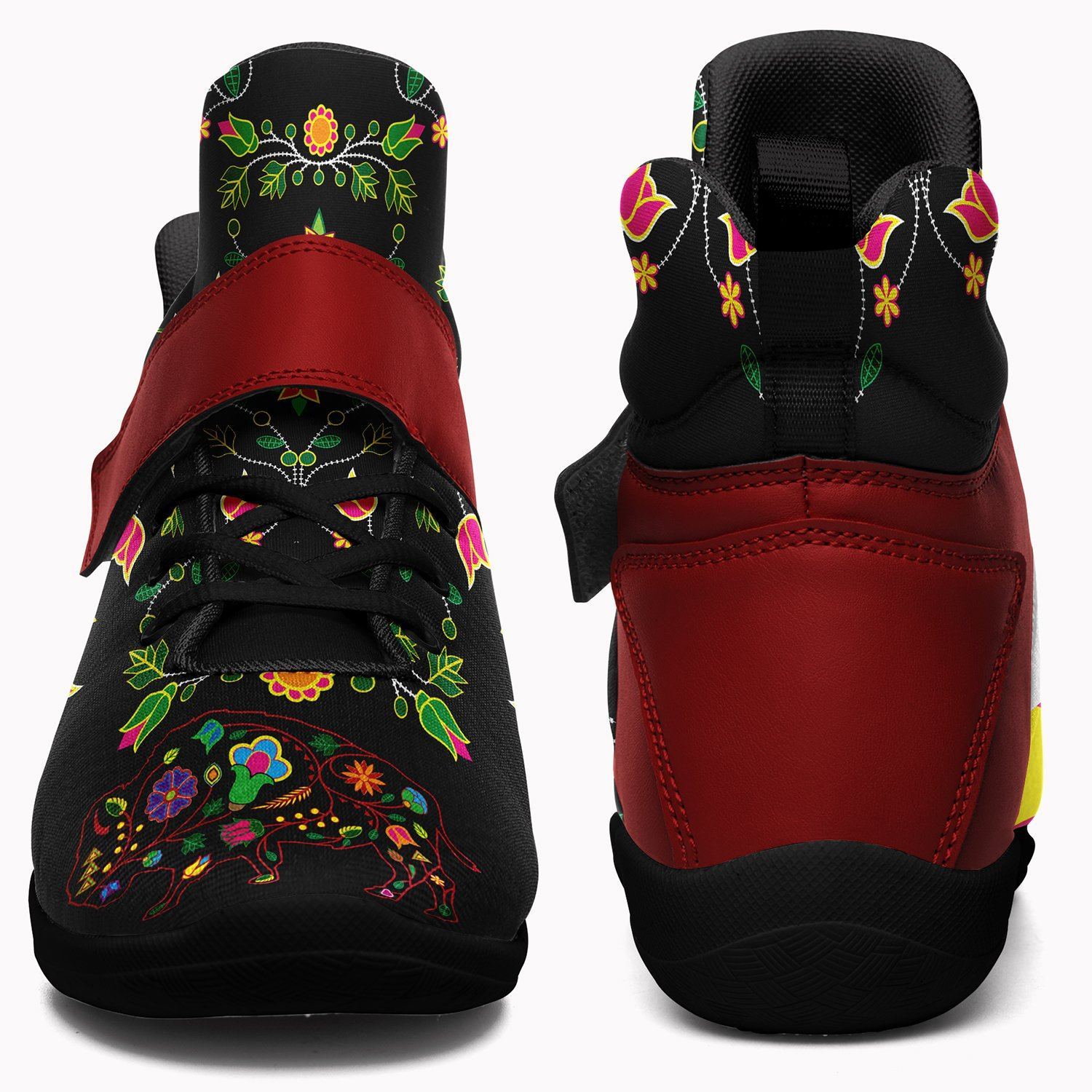 Floral Buffalo Ipottaa Basketball / Sport High Top Shoes - Black Sole 49 Dzine 