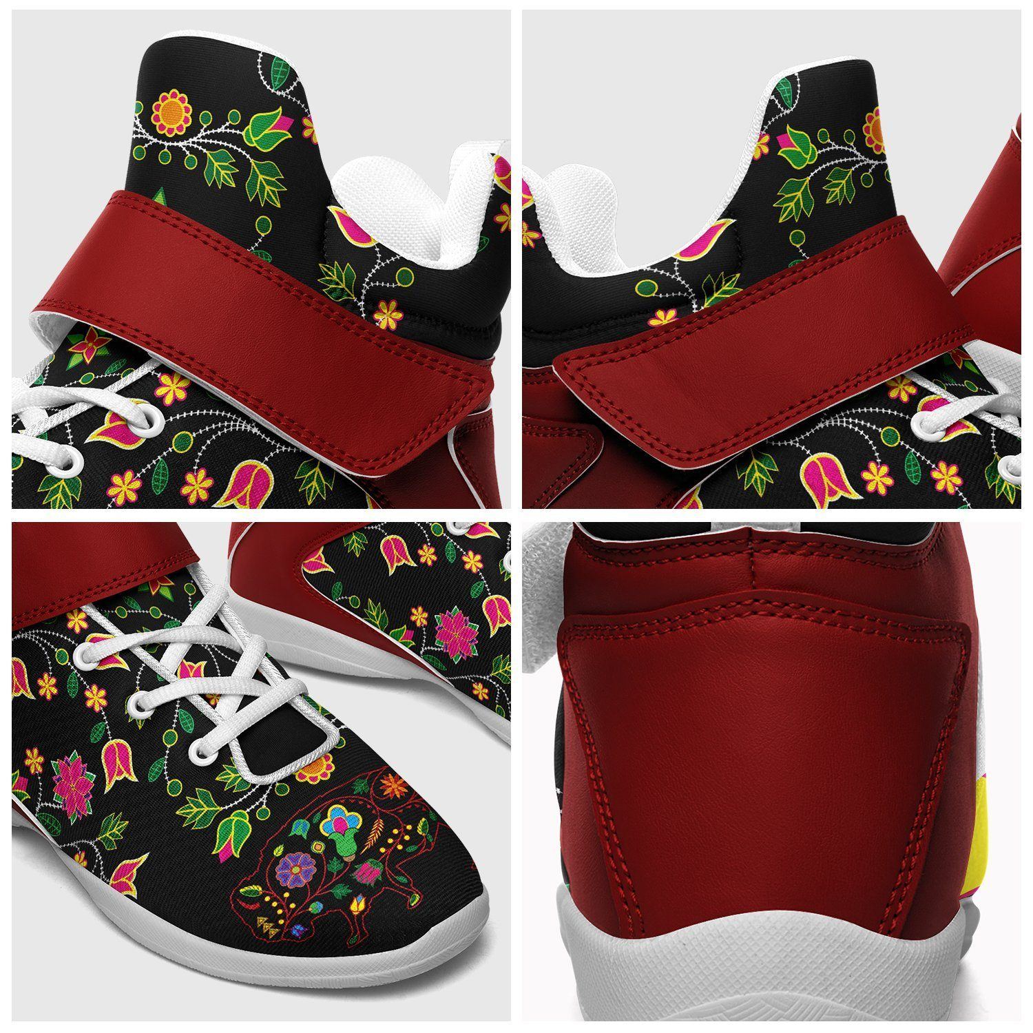 Floral Buffalo Ipottaa Basketball / Sport High Top Shoes - White Sole 49 Dzine 