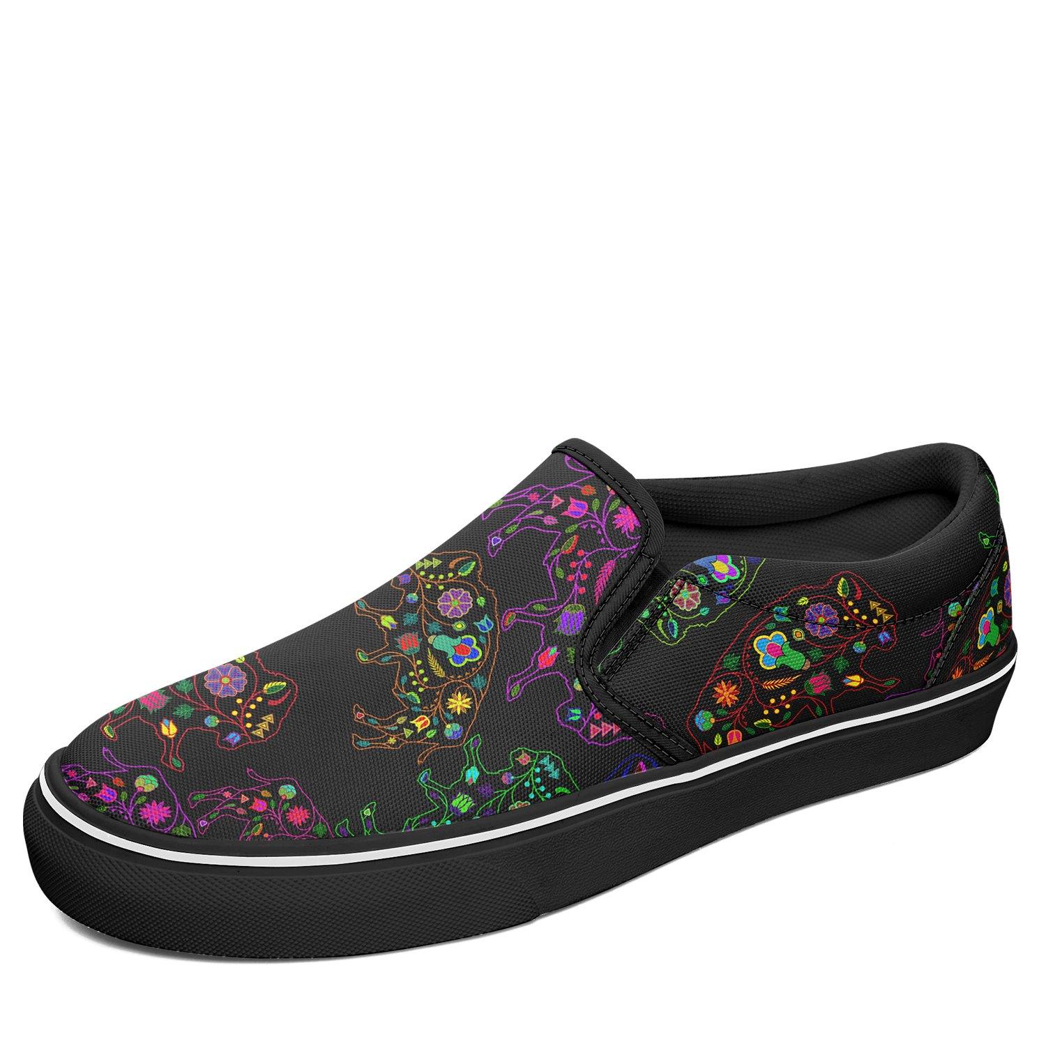 Floral Buffalo Otoyimm Canvas Slip On Shoes otoyimm Herman US Youth 1 / EUR 32 Black Sole 