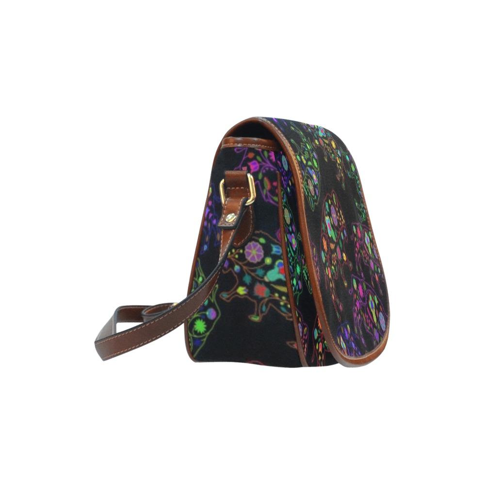 Floral Buffalo Saddle Bag/Large (Model 1649) bag e-joyer 