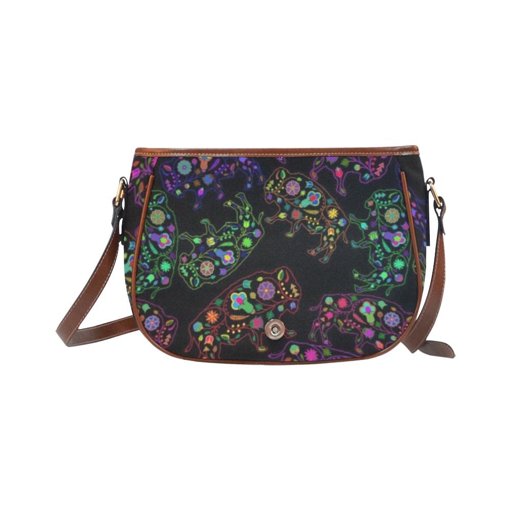 Floral Buffalo Saddle Bag/Large (Model 1649) bag e-joyer 