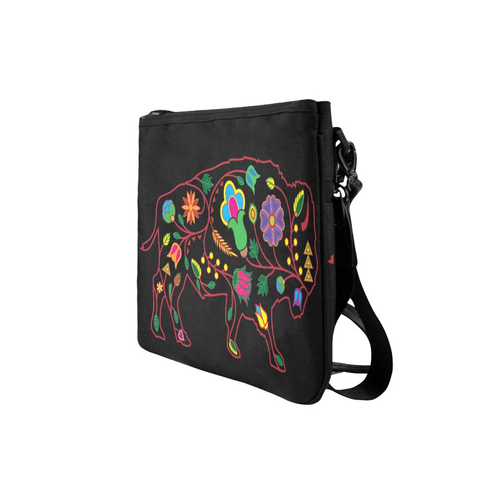 Floral Buffalo Slim Clutch Bag (Model 1668) Slim Clutch Bags (1668) e-joyer 