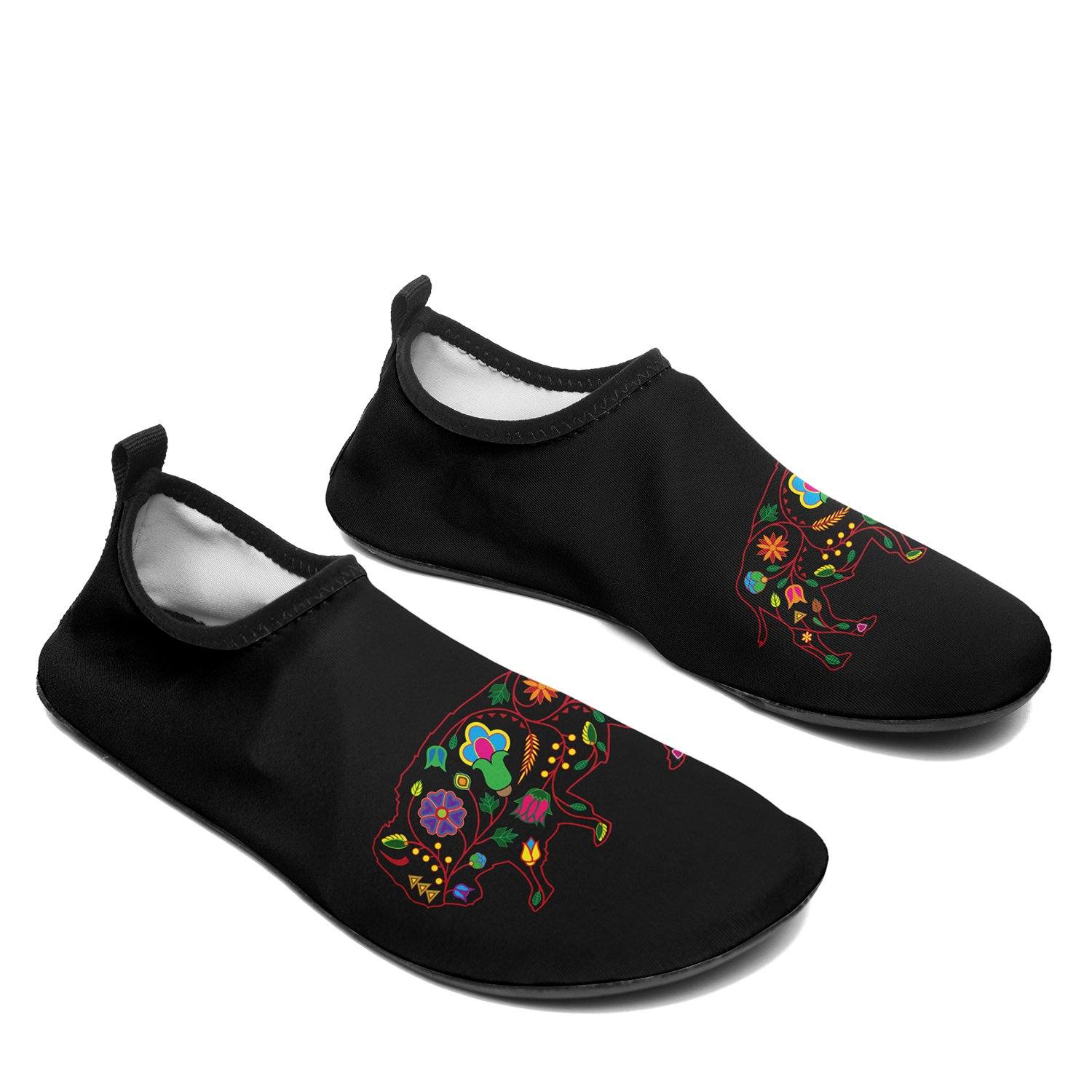 Floral Buffalo Sockamoccs Slip On Shoes 49 Dzine 