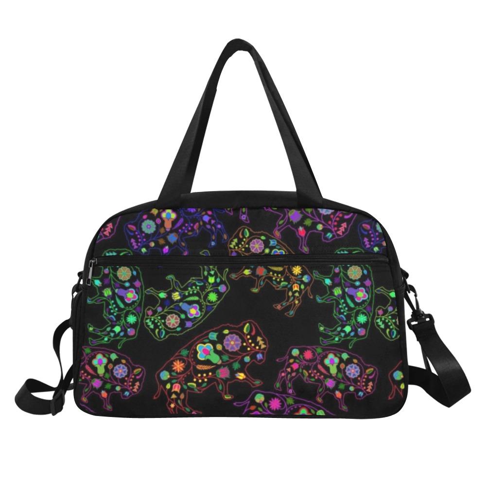 Floral Buffalo Weekend Travel Bag (Model 1671) bag e-joyer 