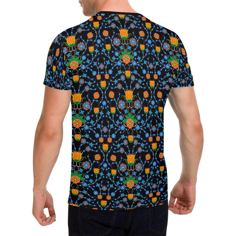 Floral Damask All Over Print T-Shirt for Men (USA Size) (Model T40) All Over Print T-Shirt for Men (T40) e-joyer 