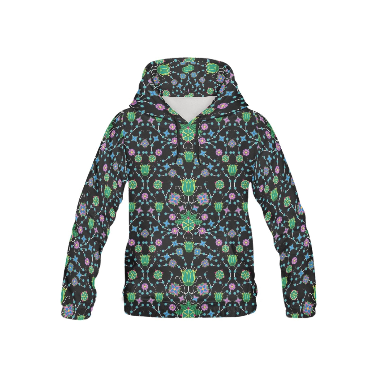 Floral Damask Garden All Over Print Hoodie for Kid (USA Size) (Model H13) All Over Print Hoodie for Kid (H13) e-joyer 