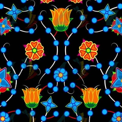 Floral Damask Satin Fabric 49DzineStore 