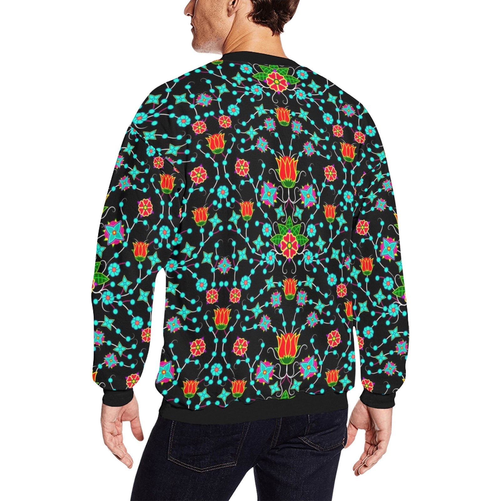 Floral Damask Upgrade All Over Print Crewneck Sweatshirt for Men (Model H18) shirt e-joyer 