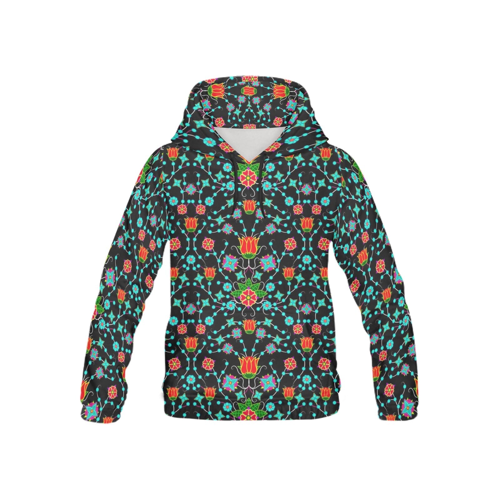 Floral Damask Upgrade All Over Print Hoodie for Kid (USA Size) (Model H13) All Over Print Hoodie for Kid (H13) e-joyer 