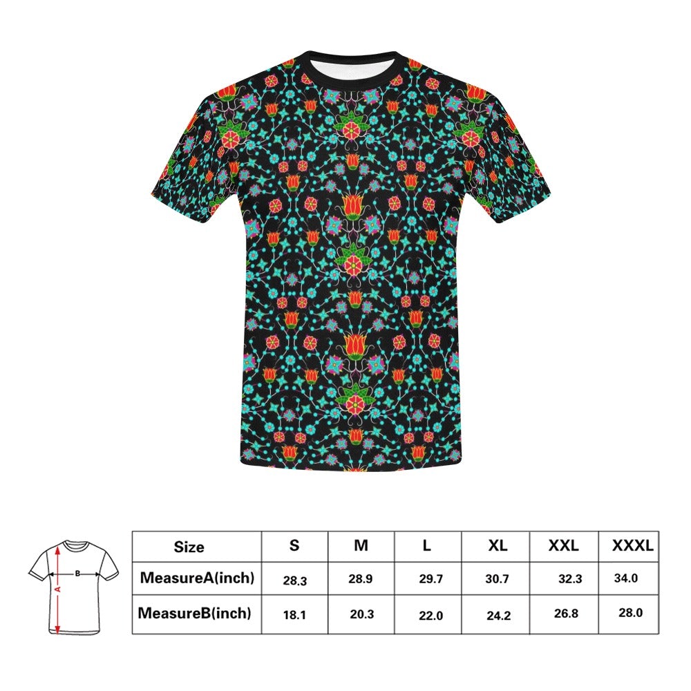 Floral Damask Upgrade All Over Print T-Shirt for Men (USA Size) (Model T40) All Over Print T-Shirt for Men (T40) e-joyer 
