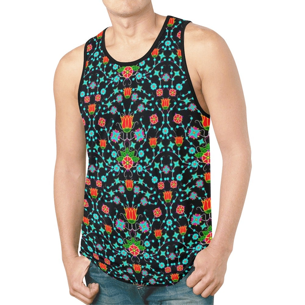 Floral Damask Upgrade New All Over Print Tank Top for Men (Model T46) tank top e-joyer 